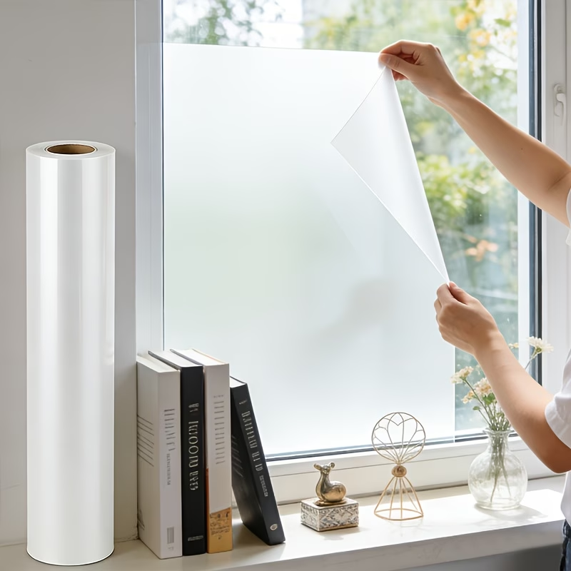 Window Insulation Film - Solid Color Privacy Film Frosted Glass