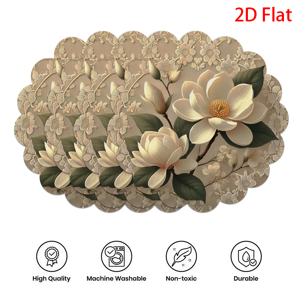 4 flat white floral lace place - Home Improvement Kitchen recension och pris