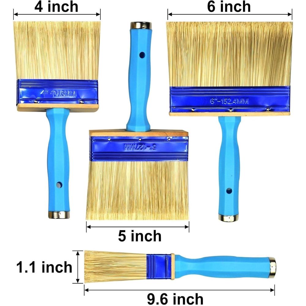 Triple Set of Heavy-Duty Paint - Wood Stain Brush recension och pris