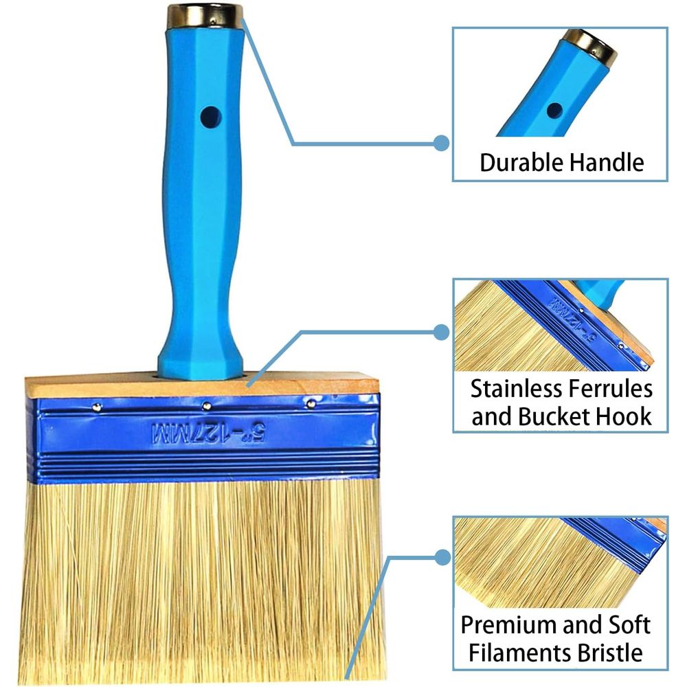 Triple Set of Heavy-Duty Paint - Wood Stain Brush recension och pris