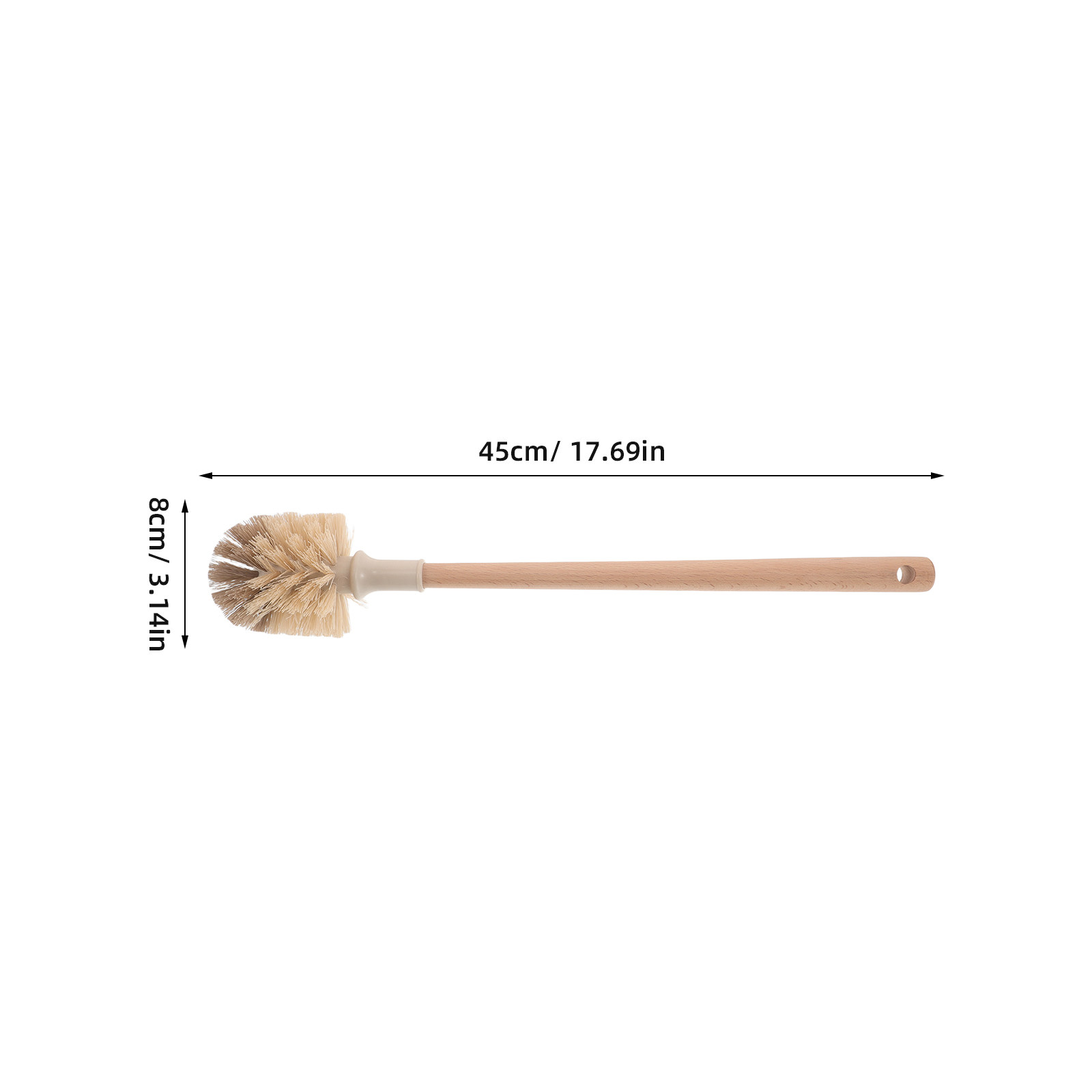 2Pcs Long Handle Toilet Brush  - Wood Stain Brush recension och pris