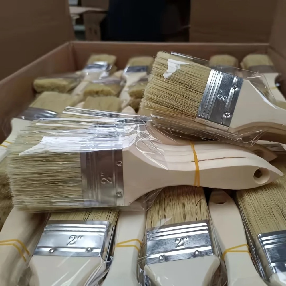 Wooden Paint Brush Set with Er - Wood Stain Brush recension och pris