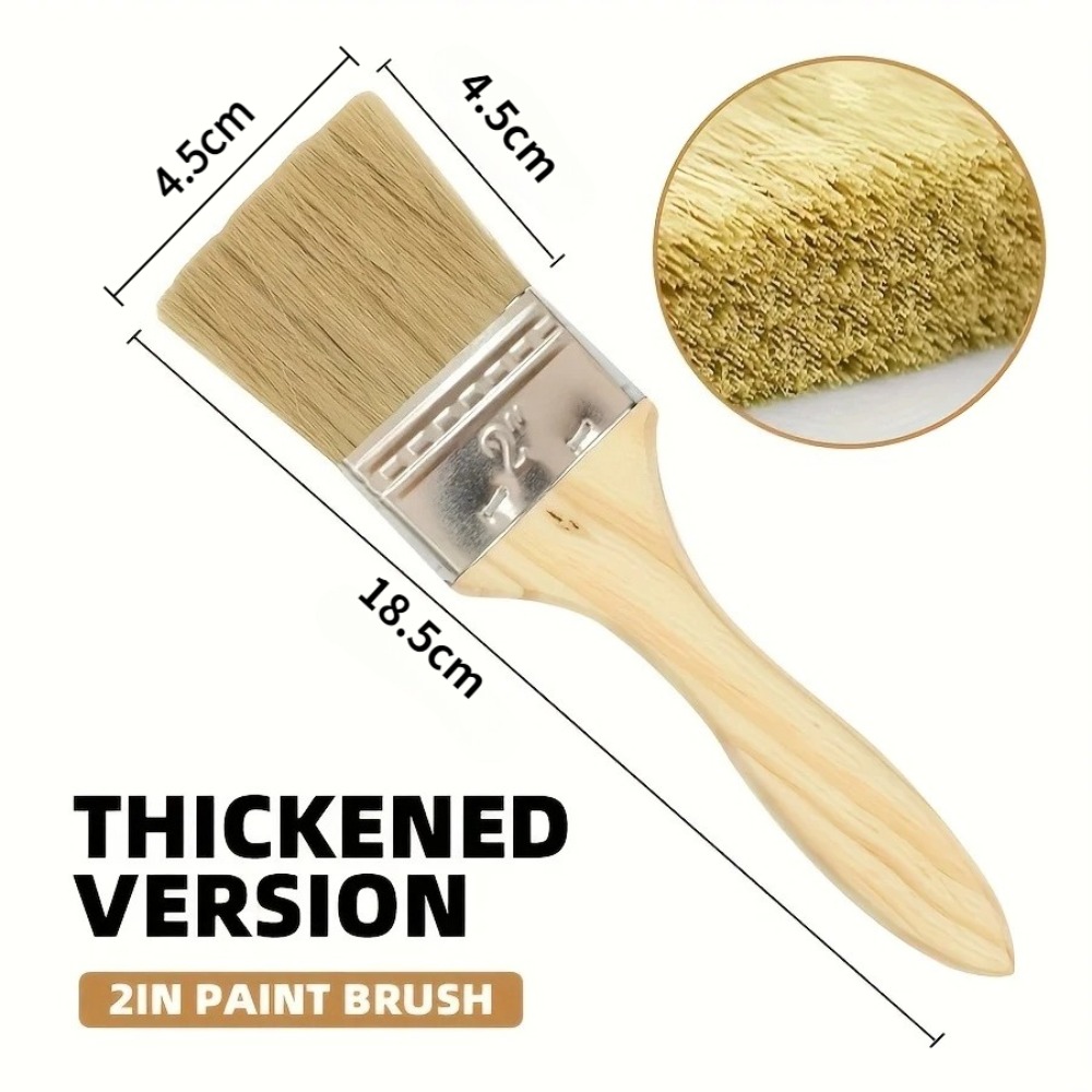 Wooden Paint Brush Set with Er - Wood Stain Brush recension och pris