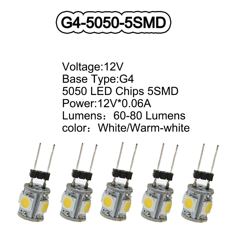 10pcs DC12V G4 5050 5 SMD LED  - Home Improvement Cars recension och pris