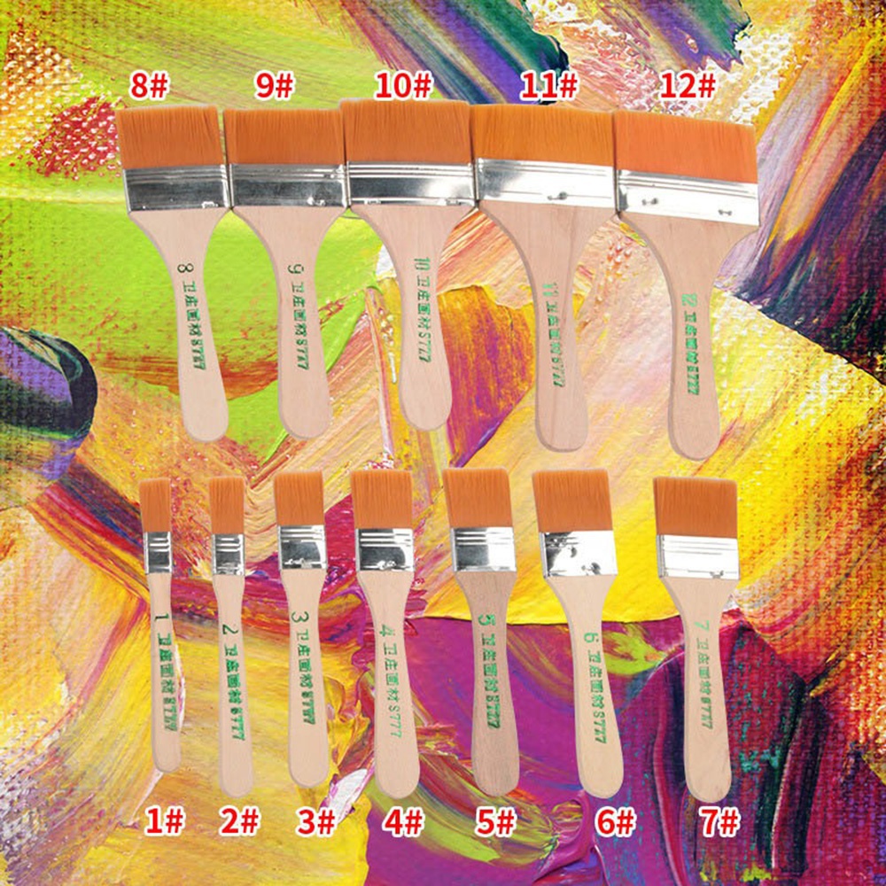 12pcs Nylon Paint Brushes Larg - Wood Stain Brush recension och pris