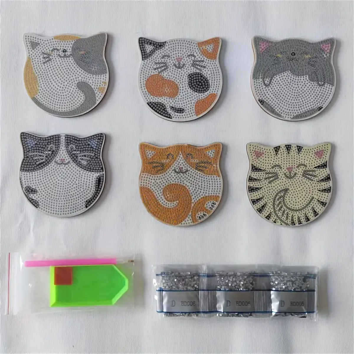 6 Pieces/set DIY Cat Rhineston - Home Improvement Kitchen recension och pris