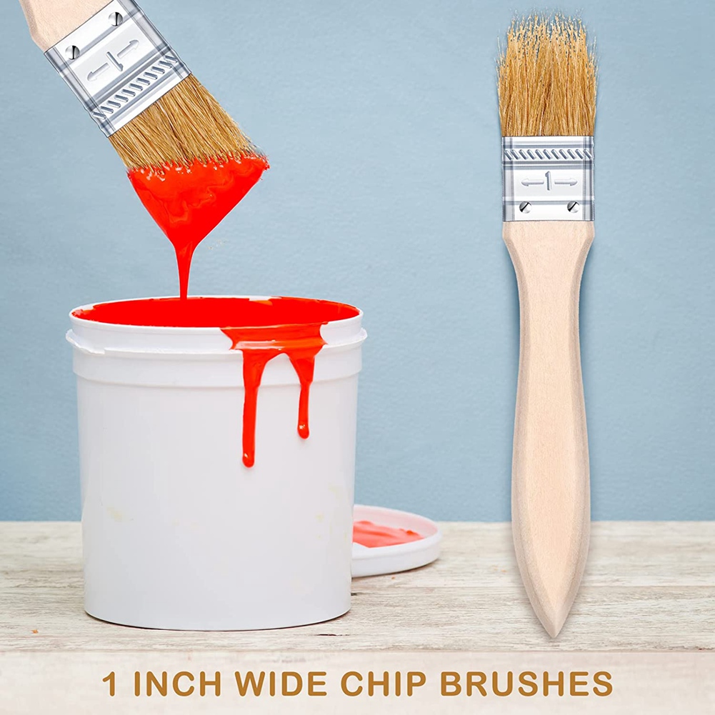 ABUH-100Pcs 1 Inch Chip Paint  - Wood Stain Brush recension och pris