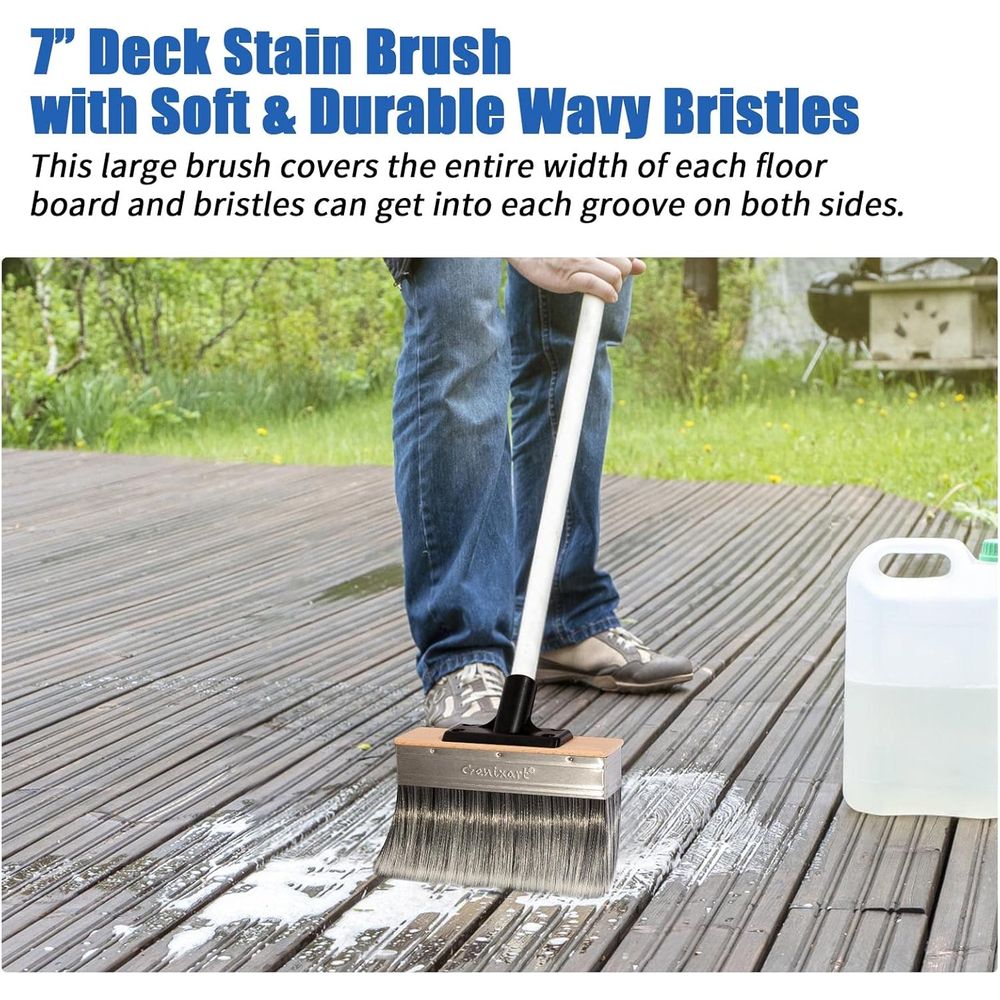 7-Inch Heavy-Duty Outdoor Stai - Wood Stain Brush recension och pris