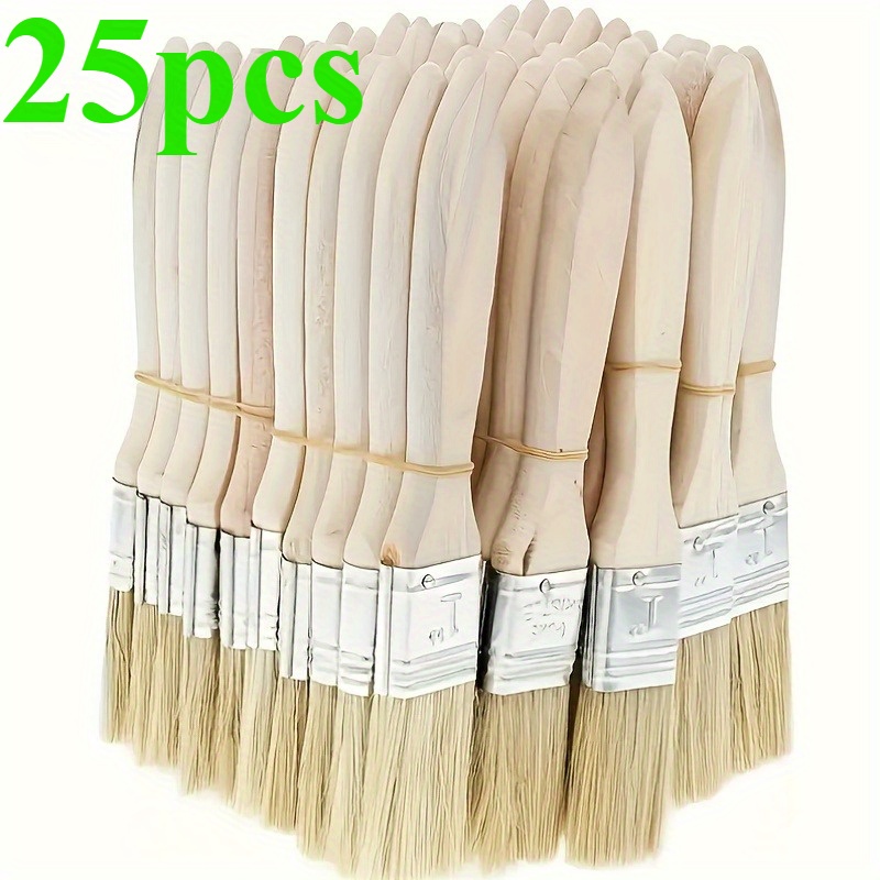 25Pcs 1 Inch Paint Brushes Set - Wood Stain Brush recension och pris